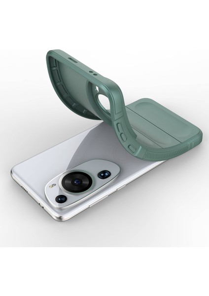 Huawei P60 Art Şok Emici Telefon Kabuğu Yumuşak Tpu Cep Telefonu Kılıfı Toz Geçirmez Koruyucu Kapak-Yeşil (Yurt Dışından) modelleri