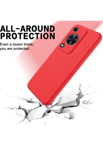 Huawei Nova Y72 4g/enjoy 70 Çizilmez Sıvı Silikon Telefon Kılıfı Askılı-Kırmızı (Yurt Dışından) modelleri