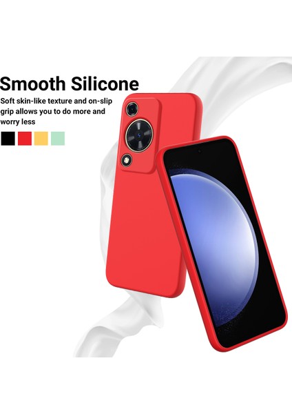Huawei Nova Y72 4g/enjoy 70 Çizilmez Sıvı Silikon Telefon Kılıfı Askılı-Kırmızı (Yurt Dışından) fırsatları