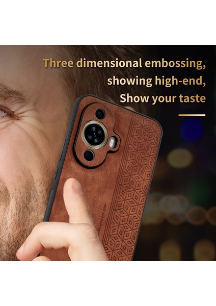 Azns Huawei Nova 11 Pro/nova 11 Ultra Baskılı Telefon Kılıfı Pu Deri+Tpu Telefon Kılıfı-Mor (Yurt Dışından) fiyatları