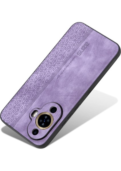 Azns Huawei Nova 11 Pro/nova 11 Ultra Baskılı Telefon Kılıfı Pu Deri+Tpu Telefon Kılıfı-Mor (Yurt Dışından) fırsatları