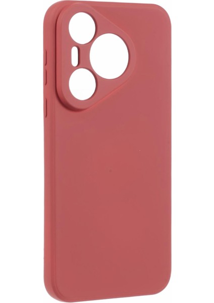 Huawei Pura 70 Pro/70 Pro+Kılıf Fiber Astar Yumuşak Tpu Düz Renk Telefon Kılıfı-Alıç Kırmızısı (Yurt Dışından)