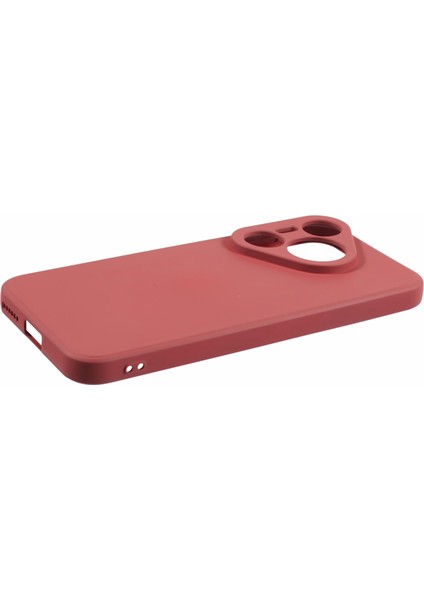 Huawei Pura 70 Pro/70 Pro+Kılıf Fiber Astar Yumuşak Tpu Düz Renk Telefon Kılıfı-Alıç Kırmızısı (Yurt Dışından)
