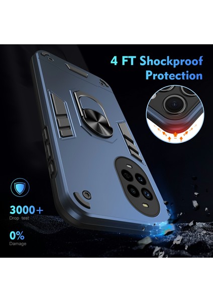 Huawei Nova 13 Pro 5g Kılıf Pc+Tpu Drop Defend Telefon Kılıfı Halkalı Ayaklı-Mavi (Yurt Dışından) indirimleri