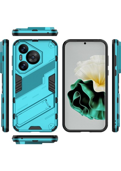 Huawei Pura 70 Kickstand Kılıf Pc+Tpu Çift Katmanlı Koruma Telefon Kılıfı-Bebek Mavisi (Yurt Dışından) indirimleri