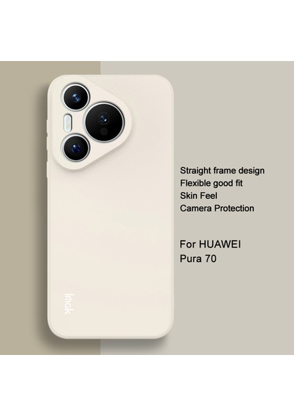 Imak Uc-4 Serisi Huawei Pura 70 Esnek Tpu Kılıf Düz Kenar Koruyucu Telefon Kılıfı-Beyaz (Yurt Dışından) modelleri