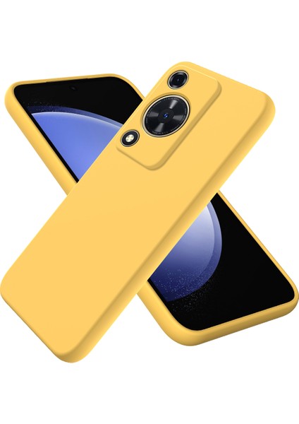 Huawei Nova Y72 4g/enjoy 70 Çizilmez Sıvı Silikon Telefon Kılıfı Kayışlı-Sarı (Yurt Dışından) fiyatları