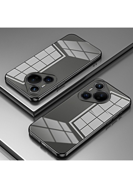Huawei Pura 70 Kılıf Tpu Şeffaf Elektrokaplama Telefon Kılıfı-Siyah (Yurt Dışından) indirimleri