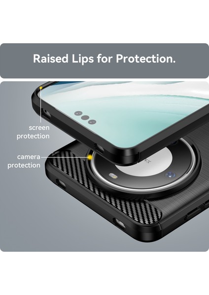 Huawei Mate 60 Pro+Kılıf Esnek Tpu Kabuk Karbon Fiber Doku Telefon Kılıfı-Siyah (Yurt Dışından) modelleri