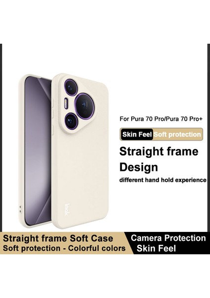 Imak Uc-4 Serisi Huawei Pura 70 Pro/pura 70 Pro+Tpu Kılıf Düz Kenar Telefon Koruyucu Kapak-Beyaz (Yurt Dışından)