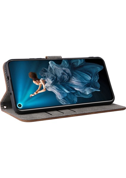 Huawei Nova 5t 4g/honor 20/20S (Çin Için)Rfıd Engelleme Telefon Kılıfı Cüzdan Standı Pu Deri Kılıf Kayışlı-Kahverengi (Yurt Dışından) fiyatları