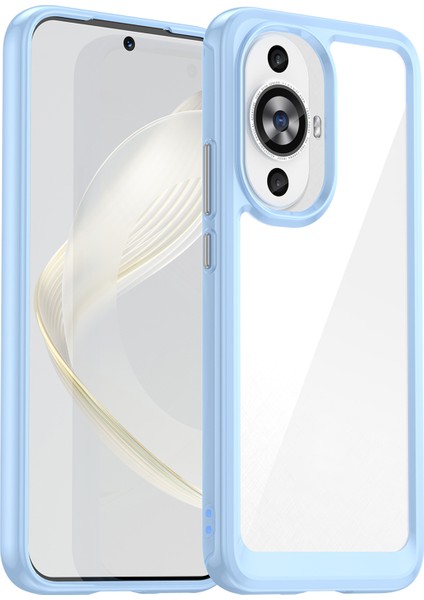 Huawei Nova 12S 4g/nova 12 Lite 4g Kılıf Tpu+Akrilik Telefon Kabuğu Cep Telefonu Aksesuarları-Mavi (Yurt Dışından)