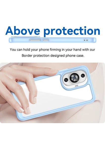 Huawei Nova 12S 4g/nova 12 Lite 4g Kılıf Tpu+Akrilik Telefon Kabuğu Cep Telefonu Aksesuarları-Mavi (Yurt Dışından) modelleri