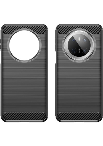 Huawei Mate 70 Kılıf Karbon Fiber Doku Fırçalanmış Telefon Arka Kapağı-Siyah (Yurt Dışından) modelleri