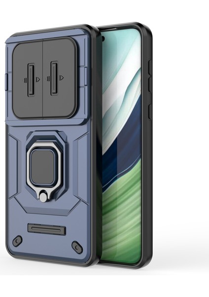 Huawei Mate 60 Pro Kılıf Kickstand Darbeye Dayanıklı Telefon Kılıfı Sürgülü Lens Koruyucu-Mavi (Yurt Dışından) fiyatları