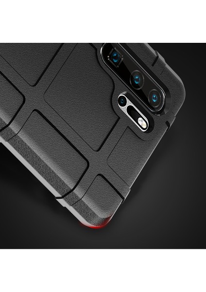 Huawei P30 Pro Sağlam Kare Izgara Doku Tpu Koruma Kılıfı-Siyah (Yurt Dışından) fırsatları