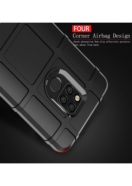 Huawei Mate 20 X-Siyah Için Darbeye Dayanıklı Kare Izgara Dokulu Yumuşak Tpu Telefon Kılıfı (Yurt Dışından) indirimleri