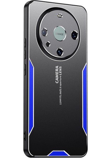 Huawei Mate 60 Pro Telefon Kılıfı Için Düşmeye Dayanıklı Metal+Tpu+Pc Arka Kapak-Mavi (Yurt Dışından)
