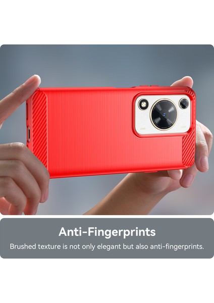 Huawei Nova Y72 4g Telefon Kılıfı Fırçalanmış Karbon Fiber Doku Tpu Arka Kapak-Kırmızı (Yurt Dışından) indirimleri