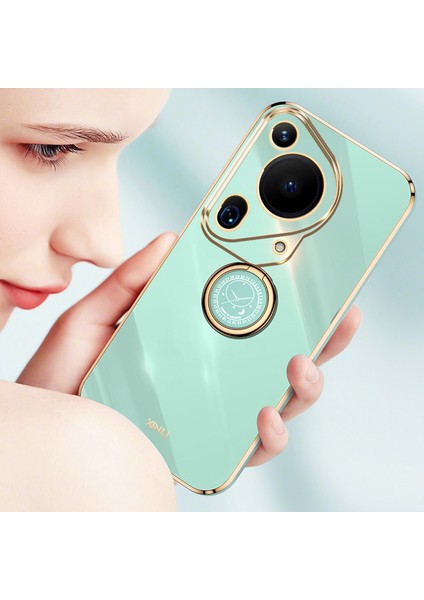 Xınlı Huawei Pura 70 Ultra Kılıf Kickstand Elektrokaplama Tpu Telefon Kılıfı-Pembe (Yurt Dışından) modelleri