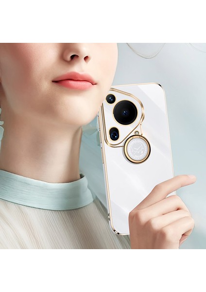 Xınlı Huawei Pura 70 Ultra Kılıf Kickstand Elektrokaplama Tpu Telefon Kılıfı-Pembe (Yurt Dışından) indirimleri
