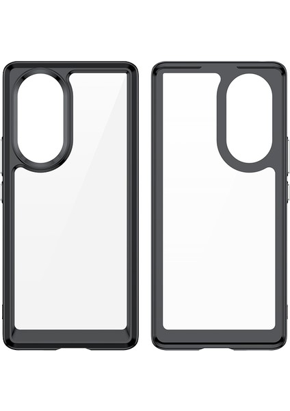 Honor 50/huawei Nova 9 Tpu+Akrilik Hibrit Aşınmaya Dayanıklı Kılıf Bağımsız Düğmeler Kir Önleyici Telefon Kabuğu-Şeffaf (Yurt Dışından) modelleri