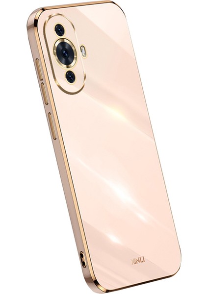 Xınlı Düşmeye Karşı Telefon Kılıfı Huawei Nova 11/nova 12S 4g/nova 12 Lite 4g, Elektrokaplamalı Hassas Lens Kesik Tpu Kapak-Pembe (Yurt Dışından)