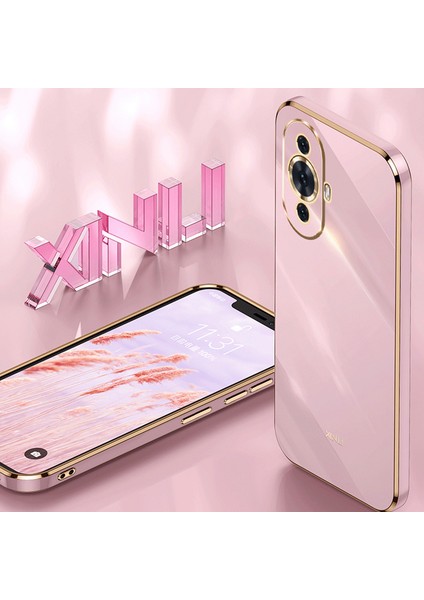 Xınlı Düşmeye Karşı Telefon Kılıfı Huawei Nova 11/nova 12S 4g/nova 12 Lite 4g, Elektrokaplamalı Hassas Lens Kesik Tpu Kapak-Pembe (Yurt Dışından) fırsatları