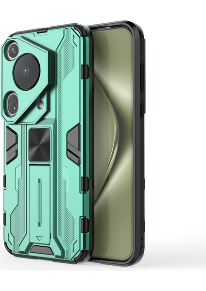 Huawei Pura 70 Ultra Kılıf Pc+Tpu Kickstand Düşmeye Karşı Telefon Kılıfı-Yeşil (Yurt Dışından)
