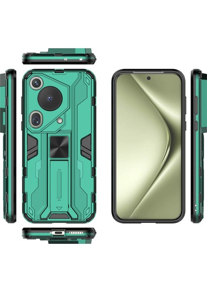 Huawei Pura 70 Ultra Kılıf Pc+Tpu Kickstand Düşmeye Karşı Telefon Kılıfı-Yeşil (Yurt Dışından) fırsatları