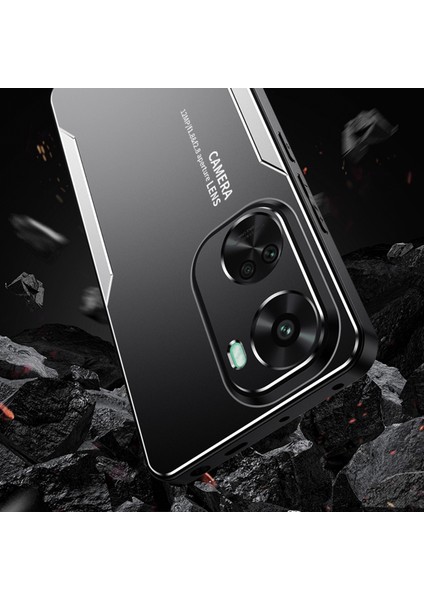 Huawei Nova 11 Se/nova 12 Se 4g Telefon Kılıfı Metal+Tpu+Pc Çizilmez Kapak-Gümüş (Yurt Dışından)