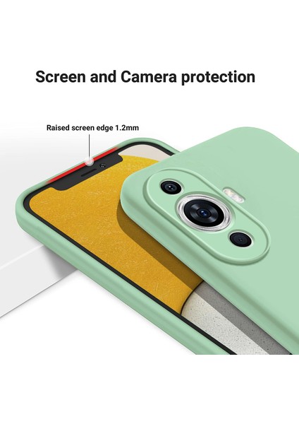 Huawei Nova 12S 4g/nova 11/nova 12 Lite 4g Sıvı Silikon Kılıfçizilmez Telefon Kılıfı Kayışlı-Yeşil (Yurt Dışından) fırsatları