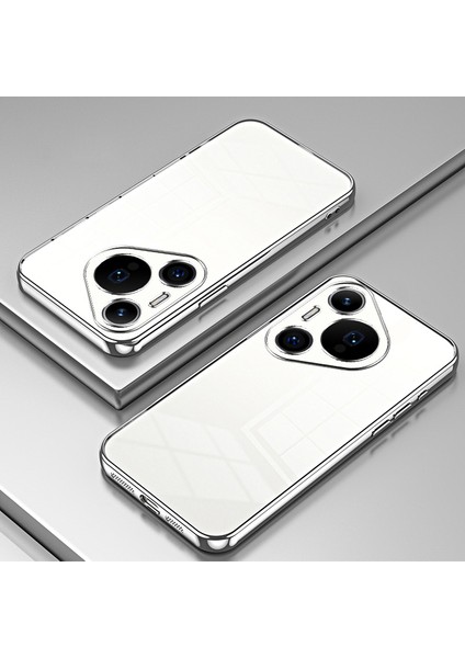Huawei Pura 70 Pro/pura 70 Pro+Kılıf Renkli Çerçeve Elektrokaplama Tpu Telefon Kılıfı-Gümüş (Yurt Dışından) indirimleri