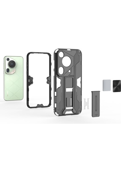 Huawei Pura 70 Ultra Kılıf Pc+Tpu Kickstand Düşmeye Karşı Telefon Kılıfı-Gri (Yurt Dışından) fiyatları