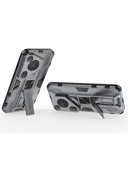 Huawei Pura 70 Ultra Kılıf Pc+Tpu Kickstand Düşmeye Karşı Telefon Kılıfı-Gri (Yurt Dışından) modelleri