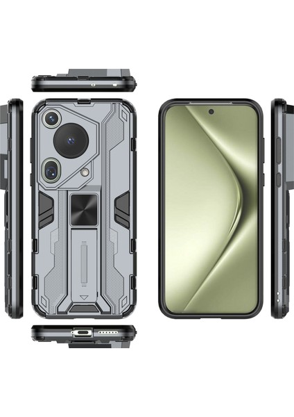 Huawei Pura 70 Ultra Kılıf Pc+Tpu Kickstand Düşmeye Karşı Telefon Kılıfı-Gri (Yurt Dışından) fırsatları