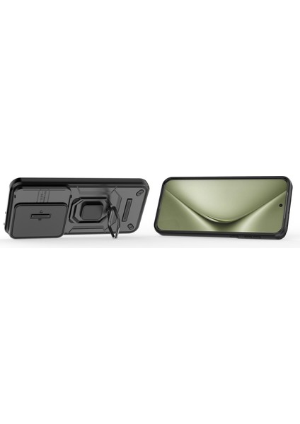 Huawei Pura 70 Ultra Kılıf Kickstand Darbeye Dayanıklı Sağlam Pc+Tpu Telefon Kılıfı Kamera Koruması-Siyah (Yurt Dışından) fiyatları