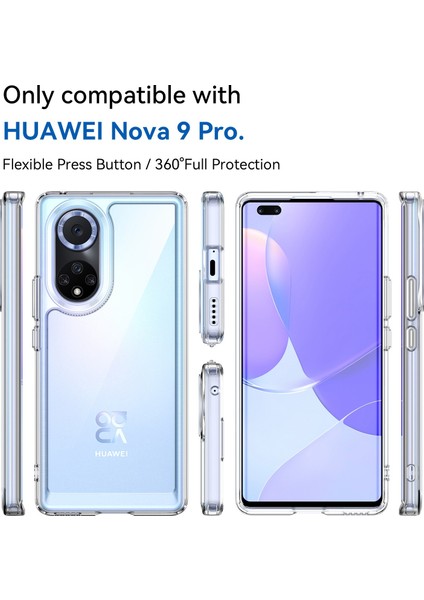 Huawei Nova 9 Pro/honor 50 Pro Için Şeffaf Arka Kılıf Hibrit Akrilik+Tpu Darbeye Dayanıklı Cep Telefonu Koruyucu Bağımsız Düğmelerle-Şeffaf (Yurt Dışından) fiyatları