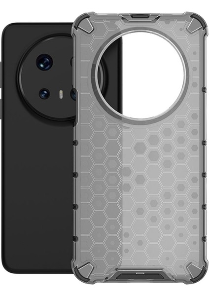 Huawei Mate 70 Pro+/mate 70 Pro Kılıfı Magsafe Honeycomb Tasarım Tpu+Pc Telefon Kılıfı-Gri ile Uyumlu (Yurt Dışından)