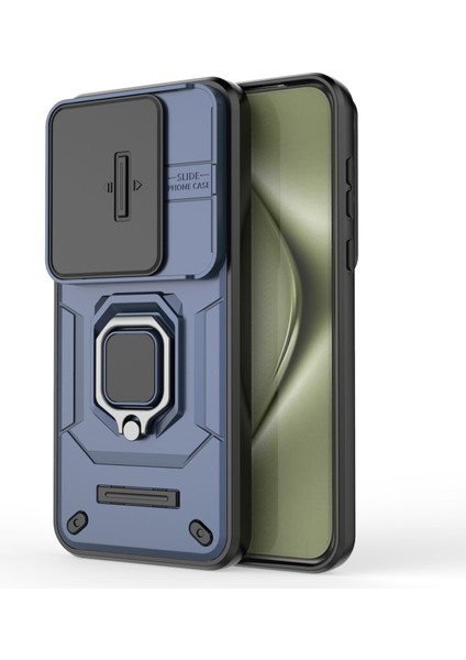 Huawei Pura 70 Ultra Kılıf Kickstand Darbeye Dayanıklı Sağlam Pc+Tpu Telefon Kılıfı Kamera Koruması-Mavi (Yurt Dışından) indirimleri