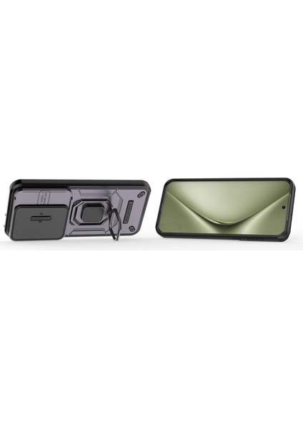 Huawei Pura 70 Ultra Kılıf Kickstand Darbeye Dayanıklı Sağlam Pc+Tpu Telefon Kılıfı Kamera Koruması-Mor (Yurt Dışından) fırsatları