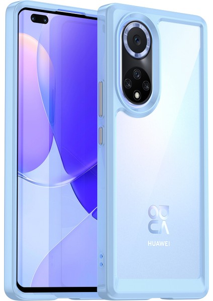 Huawei Nova 9 Pro/honor 50 Pro Için Şeffaf Arka Kılıf Hibrit Akrilik+Tpu Darbeye Dayanıklı Cep Telefonu Koruyucu Bağımsız Düğmelerle-Bebek Mavisi (Yurt Dışından)
