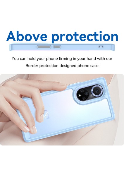 Huawei Nova 9 Pro/honor 50 Pro Için Şeffaf Arka Kılıf Hibrit Akrilik+Tpu Darbeye Dayanıklı Cep Telefonu Koruyucu Bağımsız Düğmelerle-Bebek Mavisi (Yurt Dışından) fırsatları