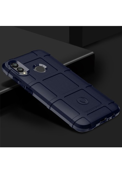 Darbeye Dayanıklı Kare Izgara Doku Yumuşak Tpu Cep Telefonu Kılıfı Huawei Honor 10 Lite/p Smart (2019)-KOYU Mavi (Yurt Dışından) fiyatları