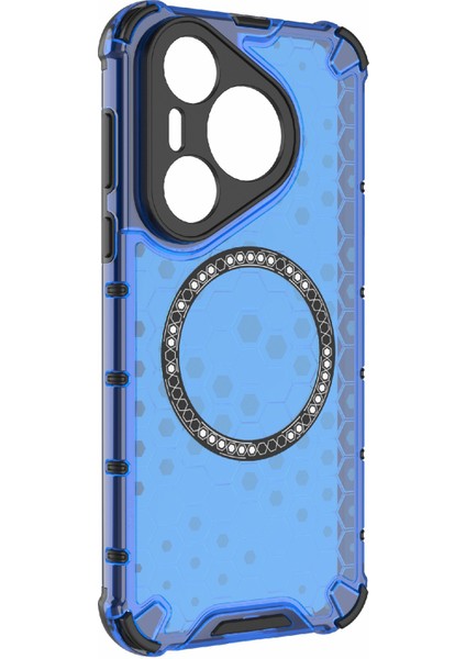 Huawei Pura 70 Manyetik Kılıf Tpu+Pc Petek Köşe Koruma Telefon Kılıfı-Mavi (Yurt Dışından) fırsatları