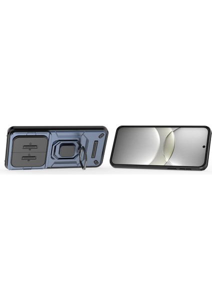 Huawei Mate 70 Kılıf Pc+Tpu Kickstand Telefon Koruyucu Lens Kapağı-Mavi (Yurt Dışından) modelleri