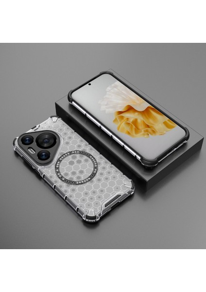 Huawei Pura 70 Pro/70 Pro+Honeycomb Kılıf Ince Tpu+Pc Telefon Kılıfı Magsafe-Transparent ile Uyumlu (Yurt Dışından) indirimleri