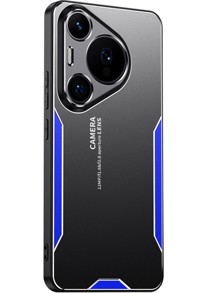 Huawei Pura 70 Kılıf Alüminyum Alaşım + Pc + Tpu Düşmeye Karşı Telefon Kılıfı - Mavi (Yurt Dışından)