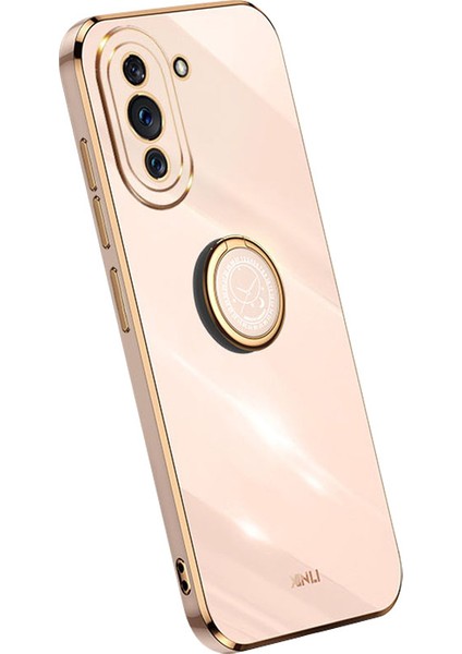 Xınlı Kickstand Telefon Kılıfı Huawei Nova 10 Pro 4g, Yumuşak Tpu Kaymaz Kapak Elektrokaplama Teknolojisi Desteği-Pembe (Yurt Dışından)