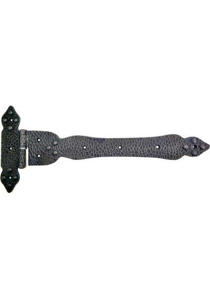 Antika Tarz Dekoratif Pirinç Kuyruklu Yönlü Dövme Menteşe - Battal, Oksit